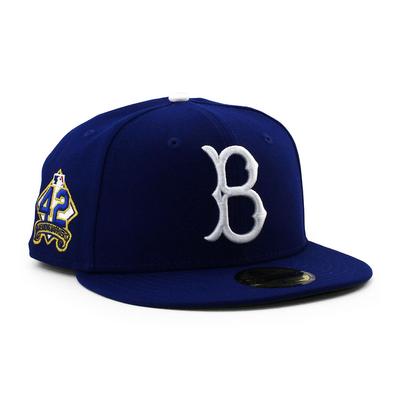 2025 Модель ко Дню Джеки Робинсона Кепка 59FIFTY Brooklyn Dodgers MLB ДЕНЬ ДЖЕКИ РОБИНСОНА ФИТОВАННАЯ КЕПКА БРУКЛИН ДОДЖЕРС 5950 Шляпа Размер 7 [Б/У]