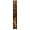 Bathroom Cabinet with Door Smoked Oak 30 x 35 x 192 cm