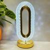 Elegant Water Crystal Night Light With Touch Control For Bedroom And Living Room Decor