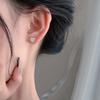 Асимметричные плетеные серьги-гвоздики Love, женские простые и маленькие серьги-узлы, серьги
