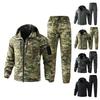 Men's Jacket Suit Men's Workwear Wear Resistant Camouflage Suit Hooded Training Suit Mountaineering Outdoor Suit
