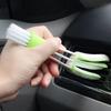 2-in-1 Car Vent Cleaner Brush - Removable Microfiber Cover for AC Vents Keyboard Electronics Home Car Detailing