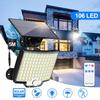 High Power 106LED Solar Outdoor Wall Lamp Waterproof LED Security Lights with 3 Modes Sensor Solar Flood Wall Lamp For Courtyard