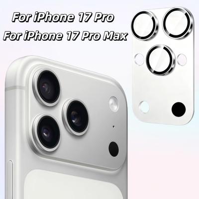 Для iPhone 17 Pro Max Защитное стекло для объектива камеры Металлический Алюминиевый Сплав Закаленное Стекло Чехол Аксессуары для Экрана