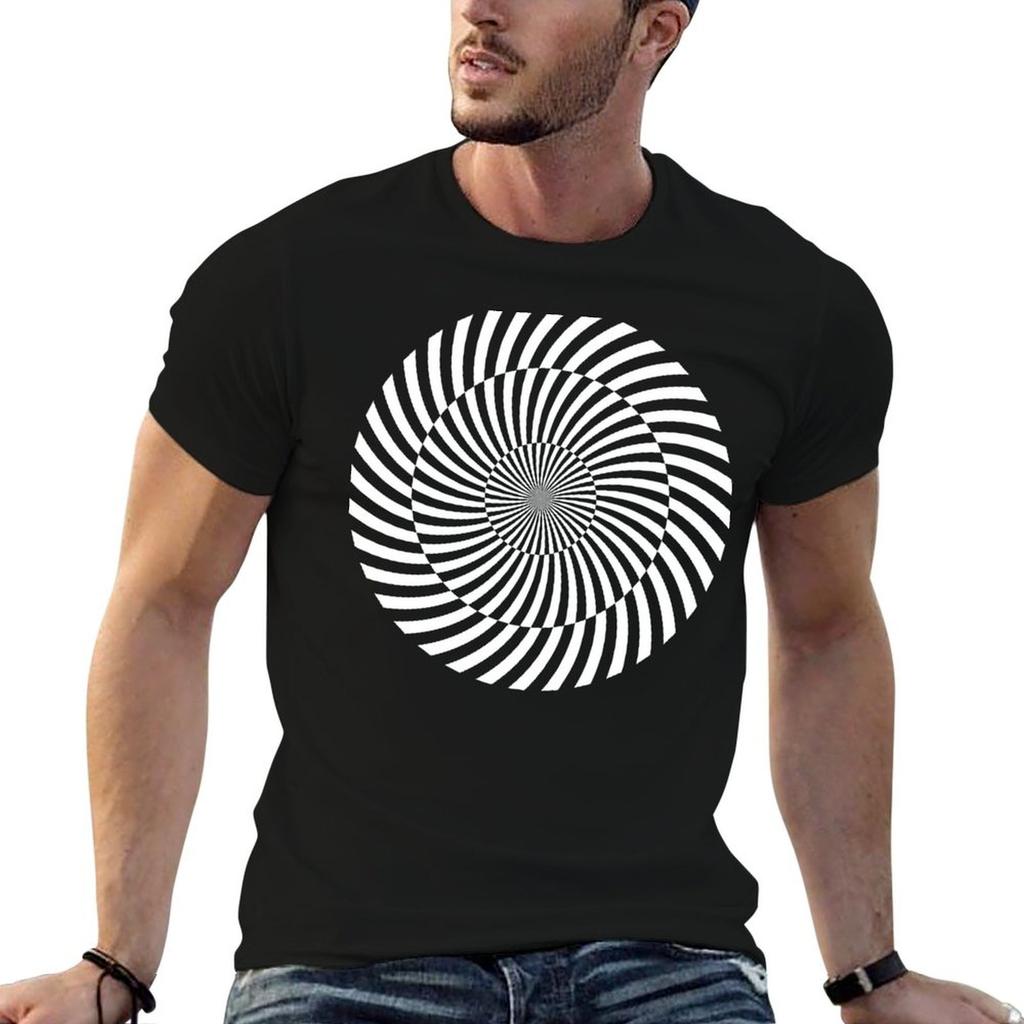 Hypno Op Art Tshirt Antiwrinkle Short Sleeve Tshirt