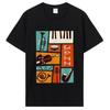 Jazz Snare Piano Music Band T Shirt Musician Saxophone Trumpet Musical Instrument Funny Tee T-shirt Unisex Women Casual Streetwear