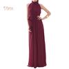 Женское вечернее шифоновое макси платье без рукавов