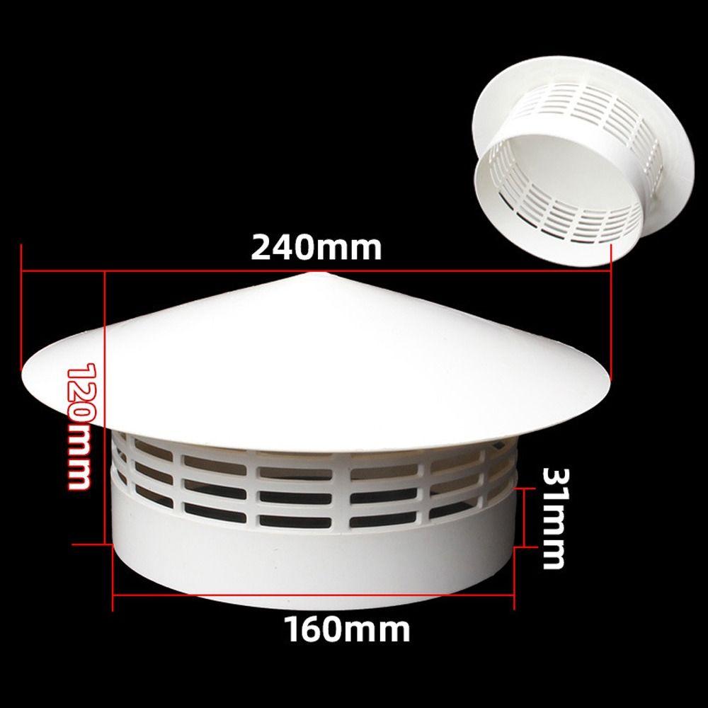 PVC Ventilated Rain Cap 75-200mm Roof Duct Vent Stove Pipe Protector Cover Ventilation System