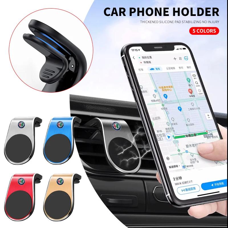 Magnetic Car Phone Holder Air Vent Clip Mount Mobile Cellphone GPS Support for Alfa Romeo 4C 159 Spider Giulia Giulietta 156 147