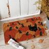 Black Cat Pumpkin Autumn Doormat, Autumn Home Decor Doormat, Entryway Rug, Floor Mat Home Decor