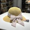 Summer fashion temperament straw hat women's Hepburn style sunshade sun hat travel vacation beach hat