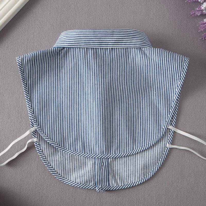Mens Striped M-XXL Fake Collar for Women Shirt Detachable Collars Formal Business False Collar Half Shirt Neck Decor