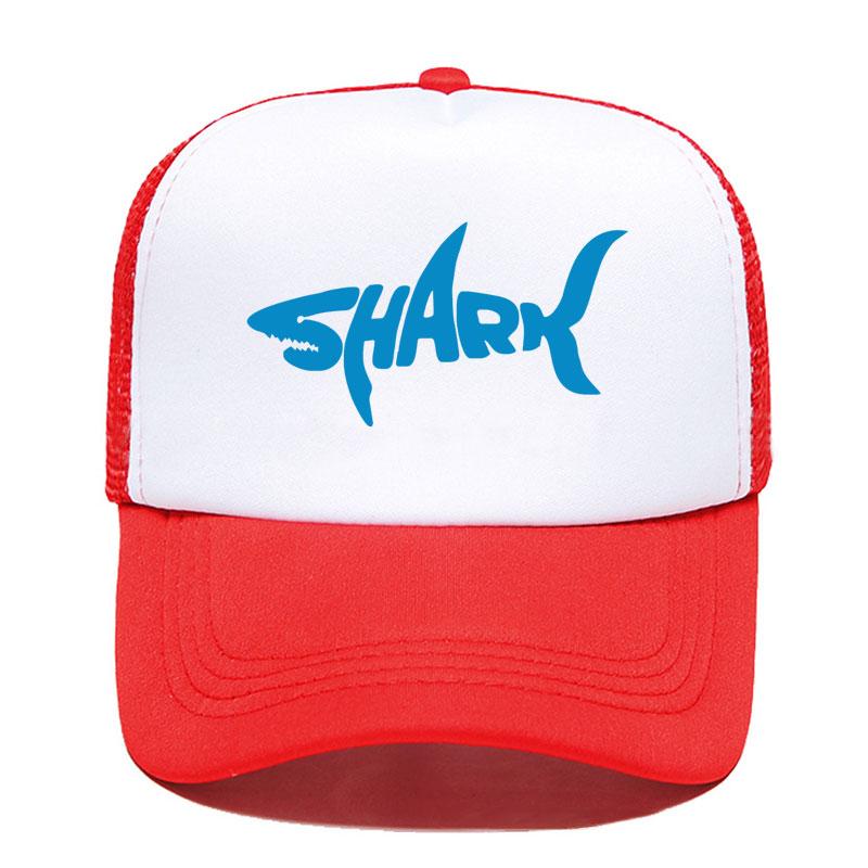 New Shark Print Baseball Cap Funny Casual Unisex Women Parentchild Hats Mesh Visor Outdoor Sun Hat Adjustable Caps