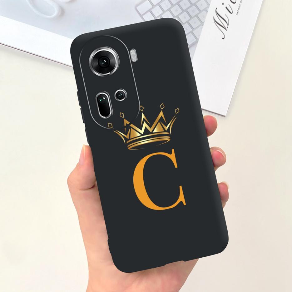 Чехол для Oppo Reno 11 5G Reno11 F Милая корона Буквы Чехол Мягкий силиконовый чехол для телефона Для Oppo Reno11 Pro Reno 11F Задняя крышка Сумки