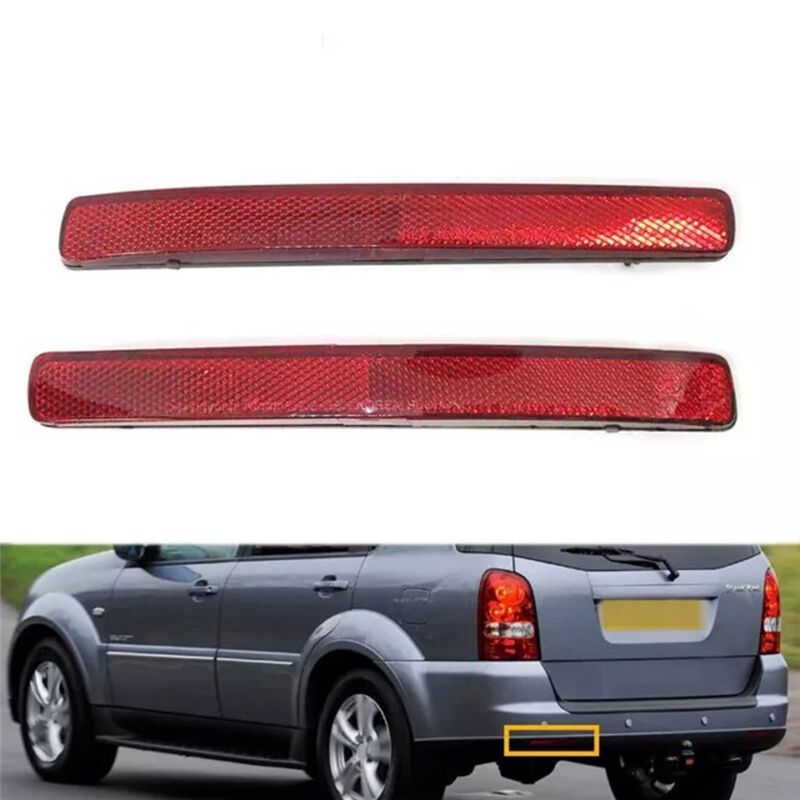 Precise 1 Pair Rear Bumper Reflector Assy Rear Bumper Brake Lights For Ssangyong Rexton Kyron 2006-2011 8390108B00 8390208B00