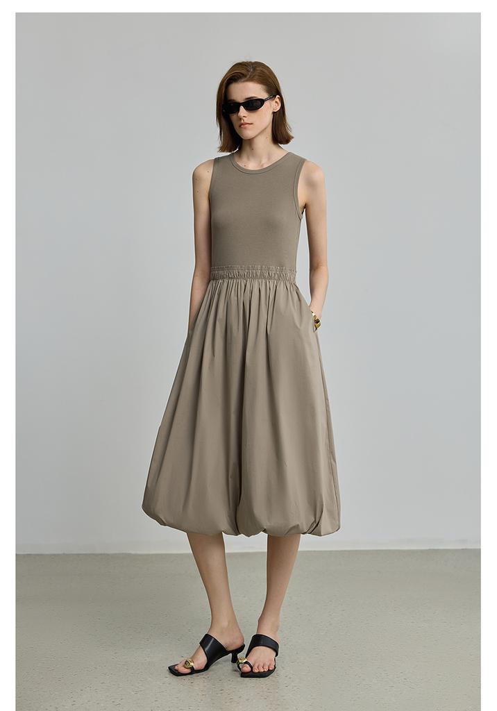 LILY Retro Sleeveless Round Neck Dress for Women