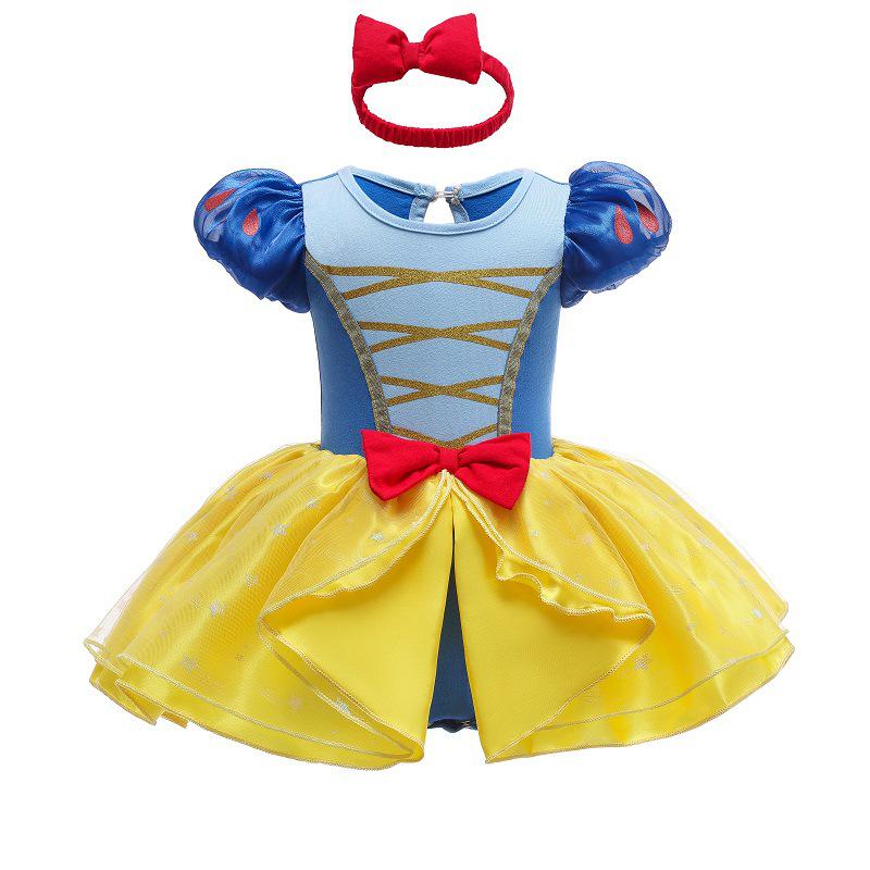 Baby Girls' Halloween Costume - Short-Sleeved Pullover Romper with Mesh Skirt