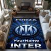 Inter Milan Customize Your Name Floor Rug Office Rug Suitable for Balcony Foyer Dining Room Entryway Antislip Carpet Decorate Offices Spiritual Gift