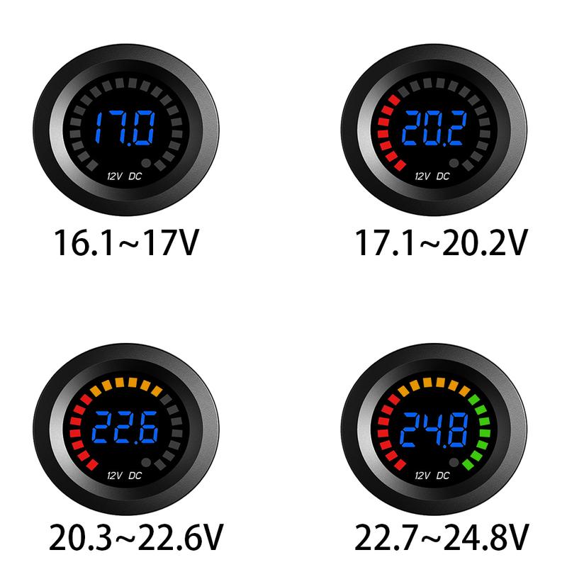 DC 12V Universal Car Motorcycle Boat LED Digital Voltmeter Panel Volt Meter Monitor Gauge Display Car Accessories