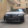 Передний бампер Camry 2022 в стиле Lexus, решетка и рамка противотуманной фары, комплект для модернизации