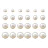 12 Pairs Ear Studs Faux Pearl Different Sizes Smooth Anti-allergy Lightweight Exquisite Ear Decoration Jewelry Prom Party Bride Stud Earrrings