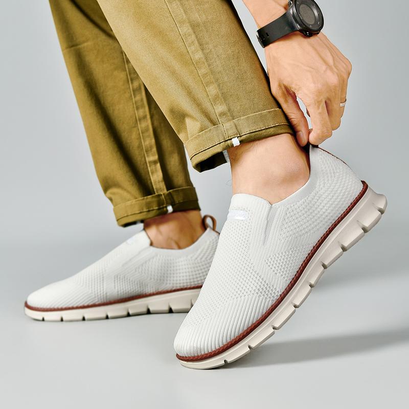 Men Sneakers Loafers Tuinanle White Plus Size 4050 Shoes Casual Sneakers Breathable Mesh Shoes