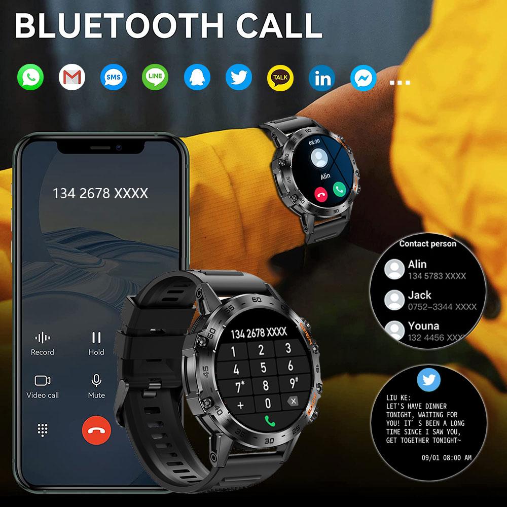 1,39-дюймовый IPS-экран, мужские умные часы с Bluetooth-вызовом, спортивный фитнес-трекер, монитор сердечного ритма, умные часы для Android IOS