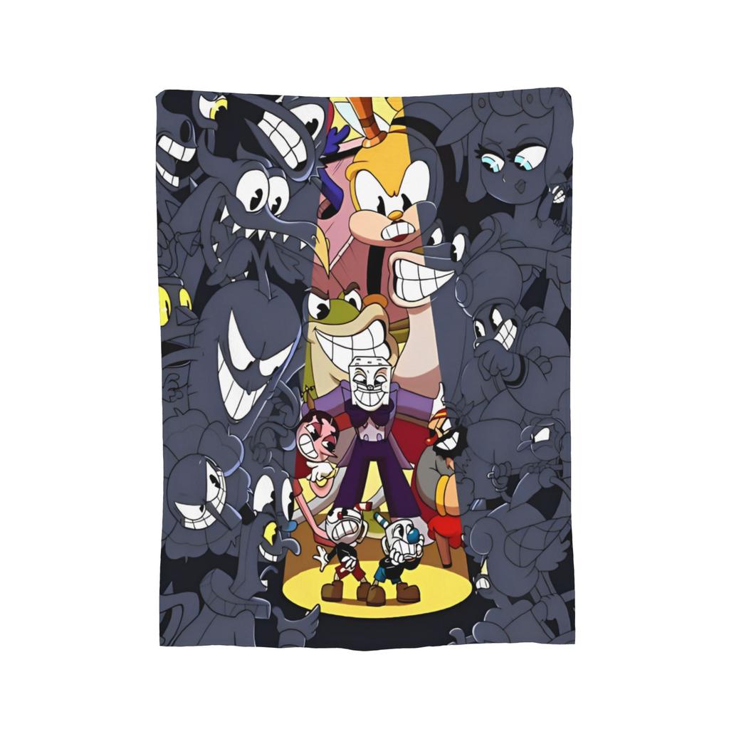 Cupheads Video Game Art Blankets Flannel Super Warm Throw Blankets for Outdoor Travel Bedroom Quilt