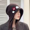 Japanese Style Ear Protection Tie Hat - Women's Windproof, Warm Slouchy Beanie with Floral Wrap for Autumn and Winter