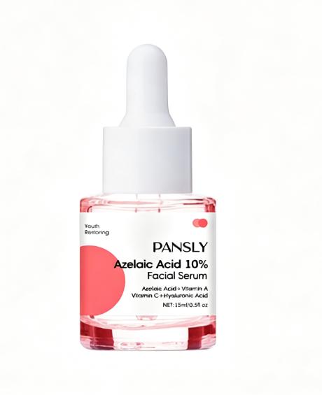 PANSLY Azelaic Acid 10% Face Serum Acne Prone Skin Redness Control Blemish Remover Pore Minimizer Blackhead Clearing