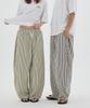 URBANAGE [2Pack] Balloon Fit Curved Stripe Pintuck Elastic Pants_3Color (B Type)