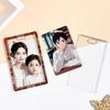Kawaii Cartoon Capybara Photocard Holder Transparent with Lanyard Photo Protector Case Keychain ID Holders Photo Storage