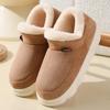 2025 Winter Platform Plush Slippers Women Comfy Soft Sole Cotton Indoor Shoes Woman Non Slip Windproof Warm Snow Boots Female