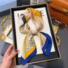 70*70cm Silk Shawl Square Printed Scarf Women Satin Neck Hair Band Soft Neckerchife Kerchief Bandana Foulard