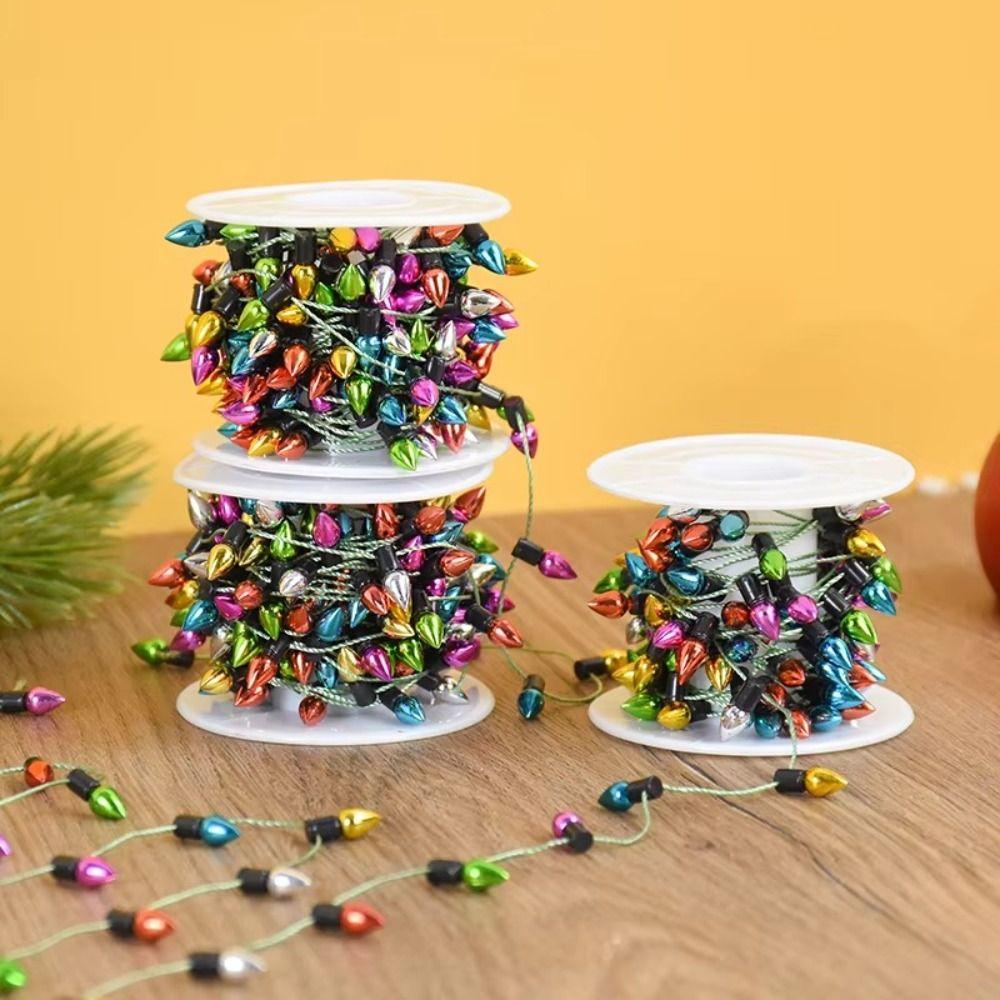 Light String Christmas Decorations 5/10M Xmas Tree Ornaments Colorful Bulbs String Party Supplies