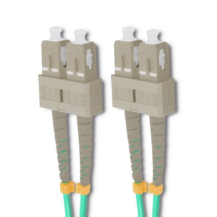 Qoltec Fiber Optic Patchcord LC/UPC - SC/UPC | Multimode | 50/125 | OM4 | Duplex | 5m
