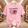 Cute Print TShirt Unisex Unisex Short Sleeve Tee Natural Fruit Graphic Top Kawaii Casual Summer Tshirt Friendly Gift Unisex Clothes