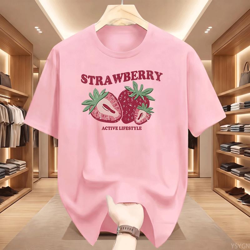 Cute Print TShirt Unisex Unisex Short Sleeve Tee Natural Fruit Graphic Top Kawaii Casual Summer Tshirt Friendly Gift Unisex Clothes
