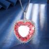 Украшения Классическая Винтажная Цепочка для Свитера Большое Сердце Цветной Кулон-Сокровище Ожерелье Основной Камень 32 * 32