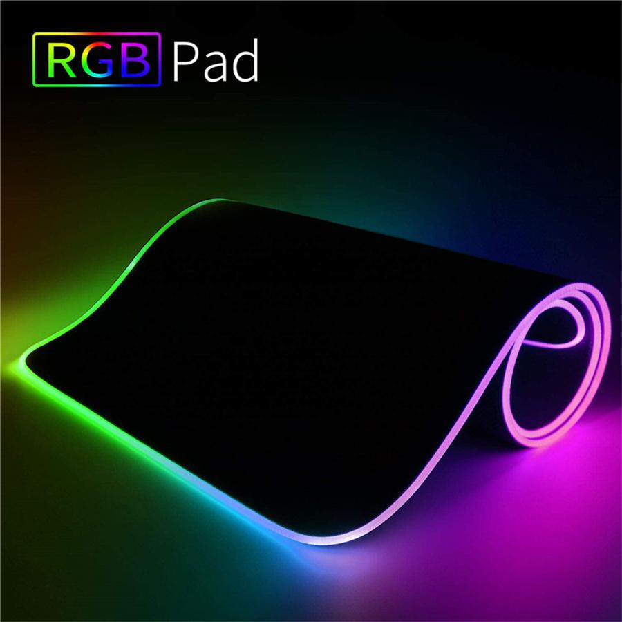 RGB Gaming Mouse Pad Led Computer Mousepad with Backlight Carpet For Keyboard Desk Mat
