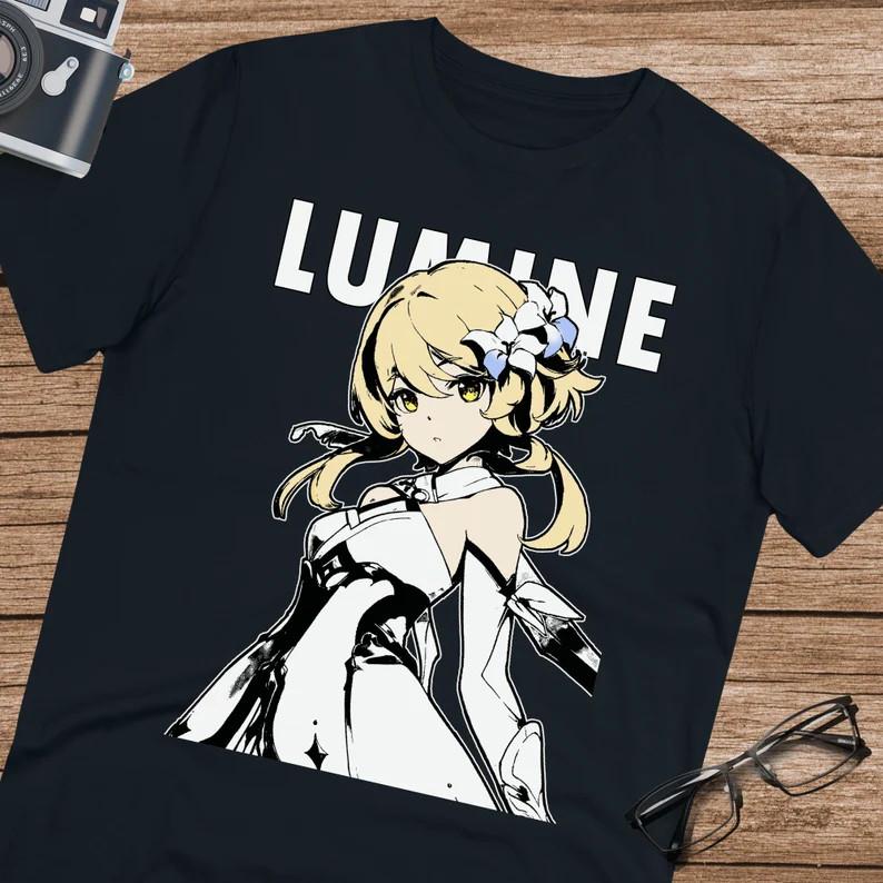 Anime Lumine Genshin Impact T Shirt Size S - 5Xl Black Size S - 5XL