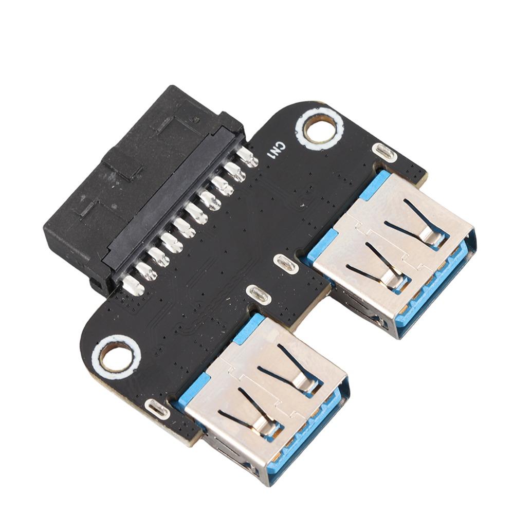 Dual Port USB 3.0 Adapter Plug and Play USB 3.0 Female Header USB Extension Adapter PC Motherboard
