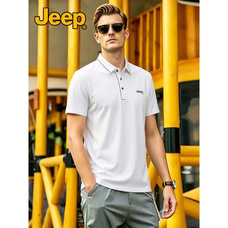 JEEP Men's Cool-Feel Stretch Polo Shirt