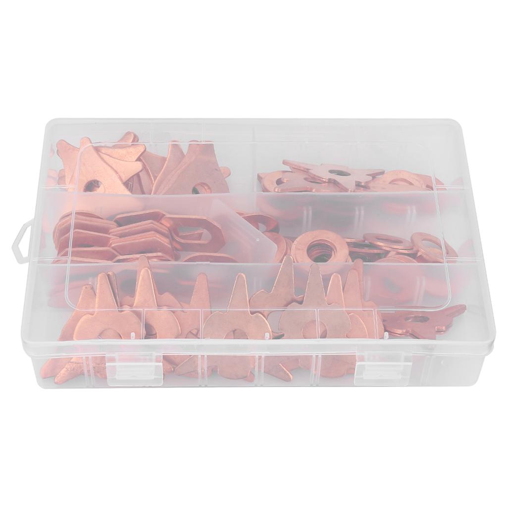110pcs Dent Pulling Puller Rings Triangle OT Round for Car Body Welding Repair Tool Set