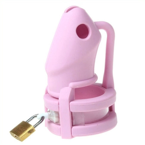 Cage de chasteté silicone Birdlocked 11 x 3.2 cm Rose - CockLock - Cages de Chasteté