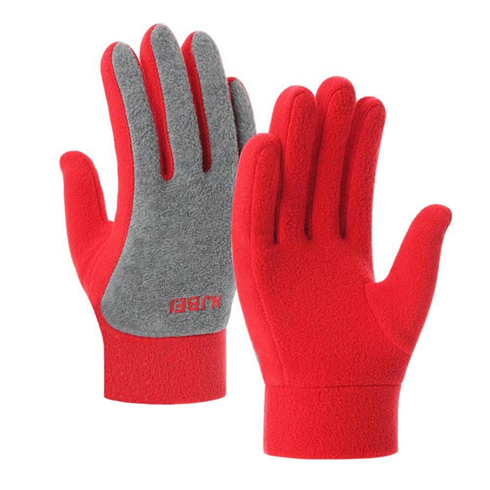 Driving Gloves Outdoor Sport Fleece Furry Warm Mitts Full Finger Mittens Women Gloves Thick Plush