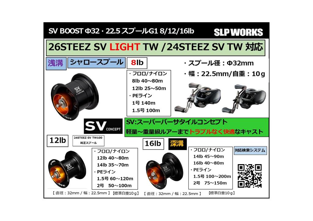 Daiwa Шпуля SLP Works SV BOOST G1 Черный 32 22.5 16lb-80m