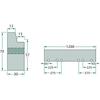 Steel guide for weld-on pallet truck 1200 , lower version 75557