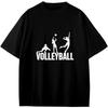 Ретро Силуэт Волейболиста Девочки Мальчики Подростки Футболка Аниме Подарок