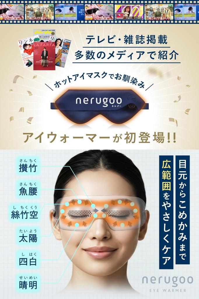 Nerugoo Перезаряжаемая горячая маска для глаз Белая
